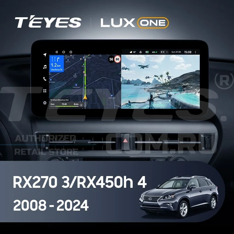 Штатная магнитола Teyes LUX ONE 4/64 Lexus RX450h 4 AL20 (2015-2024) Тип-C