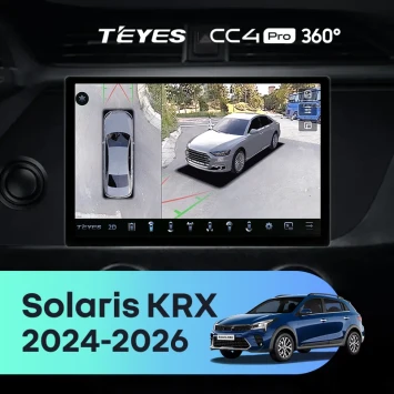 Штатная магнитола Teyes CC4 Pro 360 12/256 Solaris KRX (2024-2026) (11")