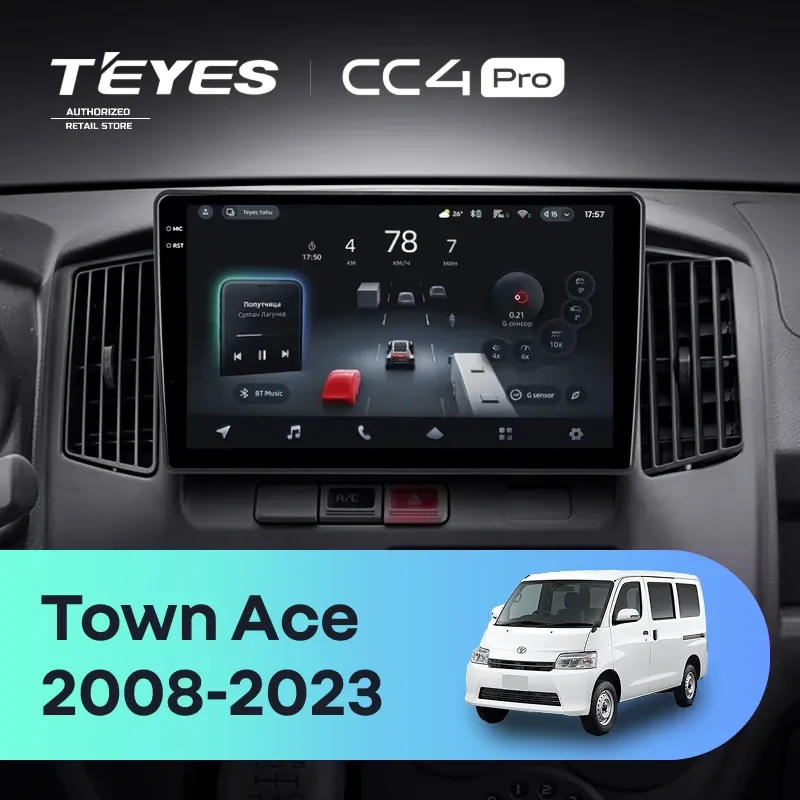 Штатная магнитола Teyes CC4 Pro 8/128 Toyota Town Ace (2008-2023)