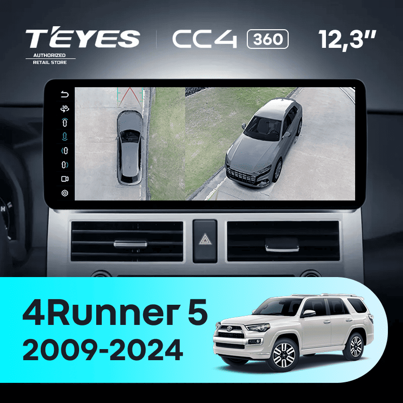 Штатная магнитола Teyes CC4 12.3" 360 8/128 Toyota 4Runner 5 N280 (2009-2024)