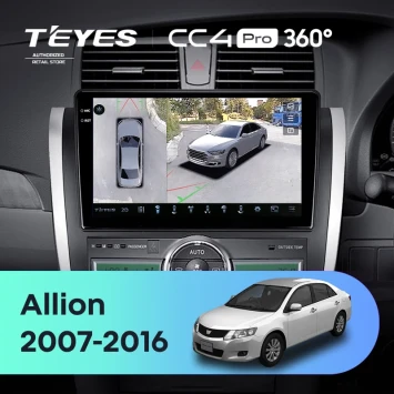 Штатная магнитола Teyes CC4 Pro 360 8/128 Toyota Allion T260 (2007-2016) Правый руль