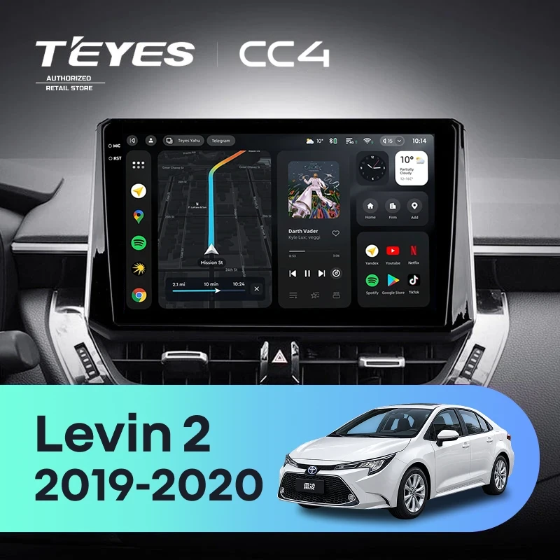 Штатная магнитола Teyes CC4 6/64 Toyota Levin 2 E210 (2019-2020) Тип-A