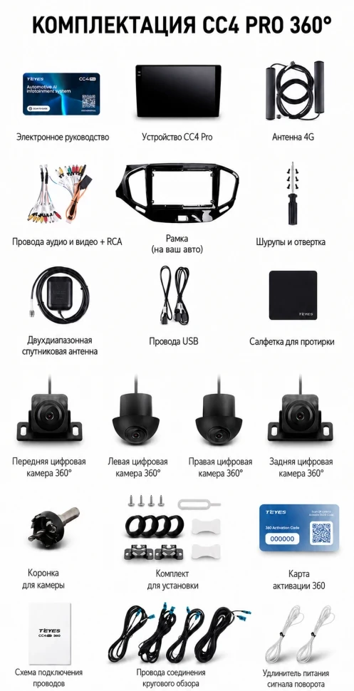 Штатная магнитола Teyes CC4 Pro 360 12/256 Honda Shuttle 2 (2015-2020) Правый руль (13")