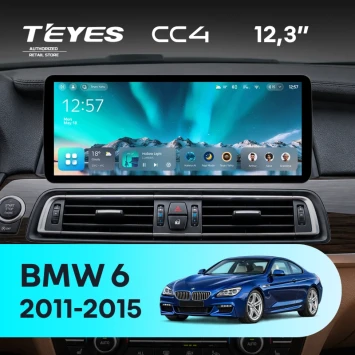 Штатная магнитола Teyes CC4 12.3" 8/128 BMW 6 (F06, F12, F13) (2011-2015) (NBT)
