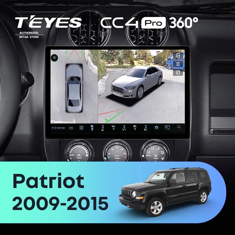 Штатная магнитола Teyes CC4 Pro 360 8/128 Jeep Patriot (2009-2015) (11")