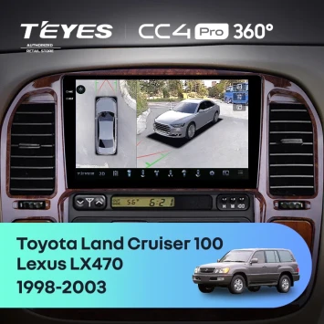 Штатная магнитола Teyes CC4 Pro 360 12/256 Lexus LX470 (1998-2003) F3
