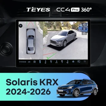 Штатная магнитола Teyes CC4 Pro 360 12/256 Solaris KRX (2024-2026) (13")