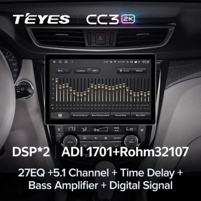 Штатная магнитола Teyes CC3 2K 4/64 Nissan Qashqai 2 (2013-2021) F2 Тип-AВ (13")