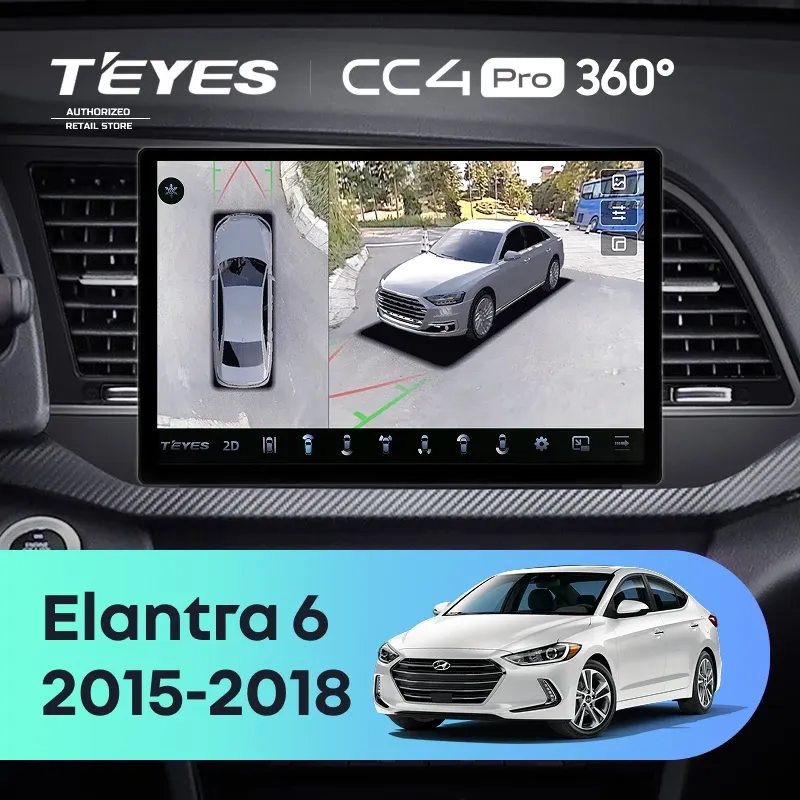 Штатная магнитола Teyes CC4 Pro 360 8/128 Hyundai Elantra 6 (2015-2018) Тип-B (13")