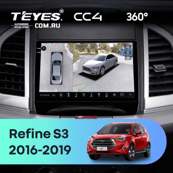 Штатная магнитола Teyes CC4 360 8/128 JAC Refine S3 (2016-2019)