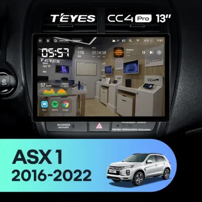 Штатная магнитола Teyes CC4 Pro 12/256 Mitsubishi ASX (2016-2022) Тип-A (13")