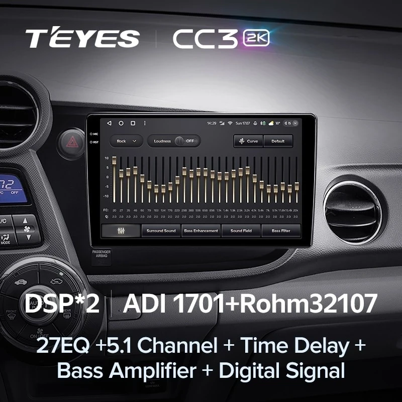 Штатная магнитола Teyes CC3 2K 360 6/128 Honda Insight 2 LHD (2009-2014)