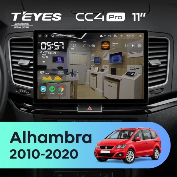 Штатная магнитола Teyes CC4 Pro 8/128 Seat Alhambra (2010-2020) (11")