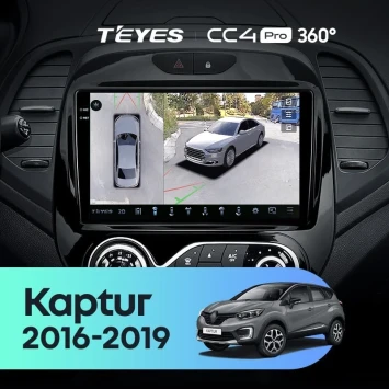Штатная магнитола Teyes CC4 Pro 360 8/128 Renault Kaptur (2016-2019) F2