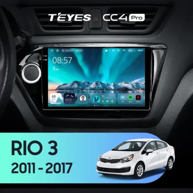 Штатная магнитола Teyes CC4 Pro 12/256 Kia Rio 3 (2011-2017)
