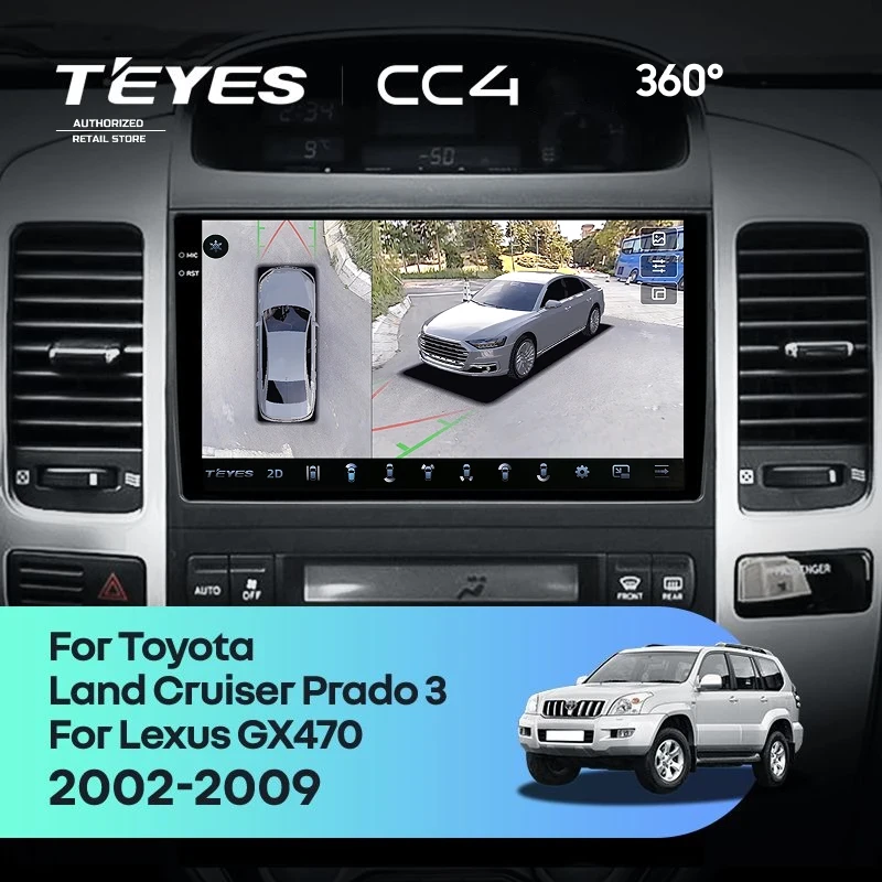 Штатная магнитола Teyes CC4 360 8/128 Lexus GX470 (2002-2009) F3