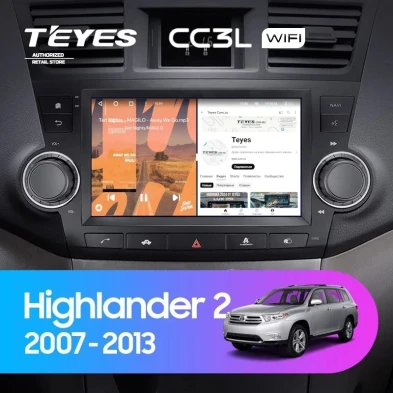 Штатная магнитола Teyes CC3L WiFi 2/32 Toyota Highlander 2 XU40 (2007-2013) F3 9"