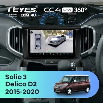 Штатная магнитола Teyes CC4 Pro 360 8/128 Mitsubishi Delica D2 (2015-2020)