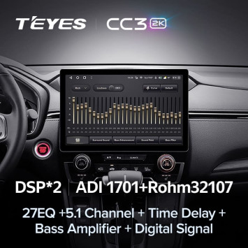 Штатная магнитола Teyes CC3 2K 4/64 Honda CR-V 5 RT RW (2017-2022) (11")