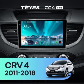 Штатная магнитола Teyes CC4 Pro 8/128 Honda CR-V 4 RM RE (2011-2018) 9" Тип-A