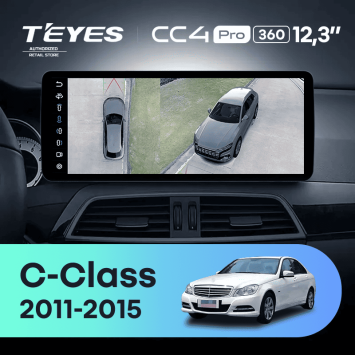 Штатная магнитола Teyes CC4 Pro 12.3" 360 8/128 Mercedes-Benz C-Class W204 C204 S204 (NTG 4.0) (2011-2015) Universal