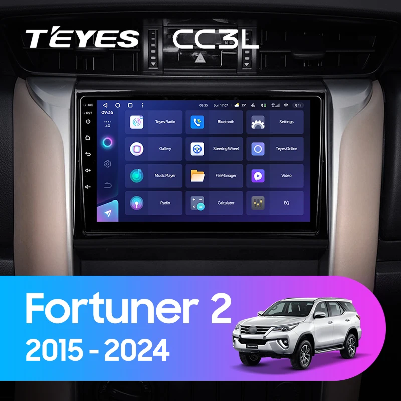 Штатная магнитола Teyes CC3L 4/32 Toyota Fortuner 2 (2015-2024)