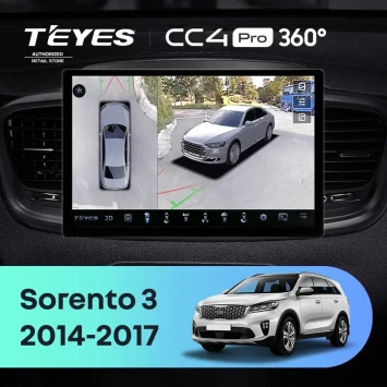 Штатная магнитола Teyes CC4 Pro 360 8/128 Kia Sorento 3 Prime (2014-2017) Тип-A (13")