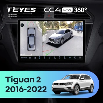 Штатная магнитола Teyes CC4 Pro 360 12/256 Volkswagen Tiguan 2 (2016-2022) Тип-B (13")