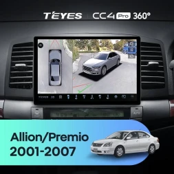 Штатная магнитола Teyes CC4 Pro 360 12/256 Toyota Allion (2001-2007) (11")
