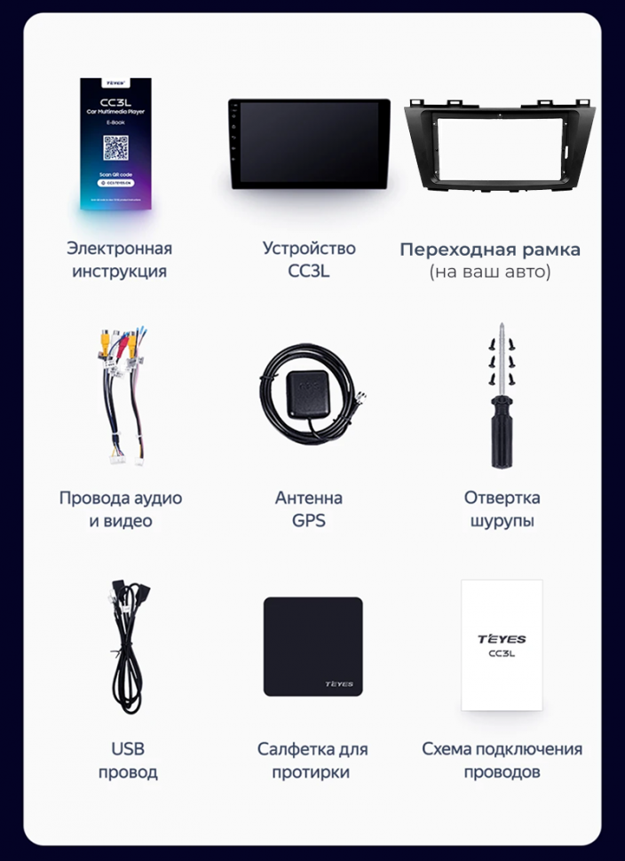 Штатная магнитола Teyes CC3L WiFi 2/32 Hyundai Solaris 2 (2017-2020) F2 (черный матовый) Тип-A