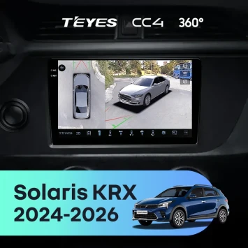Штатная магнитола Teyes CC4 Pro 360 8/128 Solaris KRX (2024-2026)