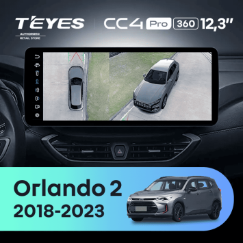 Штатная магнитола Teyes CC4 Pro 12.3" 360 8/128 Chevrolet Orlando 2 (2018-2023) Тип-B
