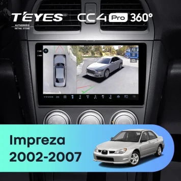 Штатная магнитола Teyes CC4 Pro 360 8/128 Subaru Impreza GD GG (2002-2007)