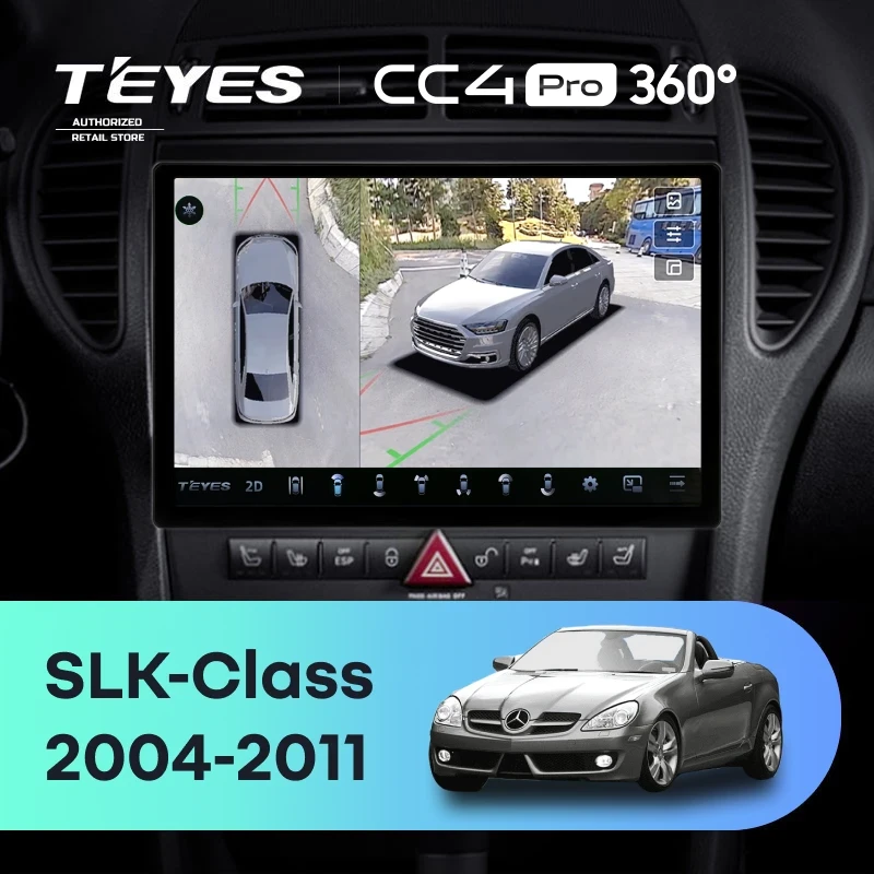 Штатная магнитола Teyes CC4 Pro 360 12/256 Mercedes-Benz SLK-Class R171 (2004-2011) (11")