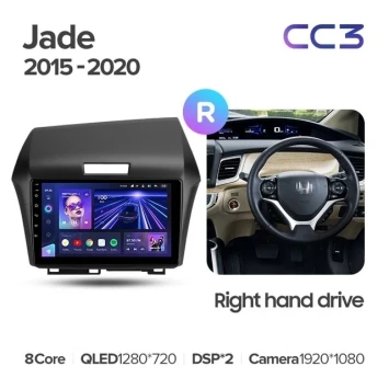 Штатная магнитола Teyes CC3L 4/32 Honda Jade (2015-2020) Правый руль