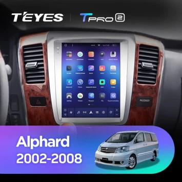 Штатная магнитола Tesla style Teyes TPRO 2 4/64 Toyota Alphard 1 H10 (2002-2005) F1