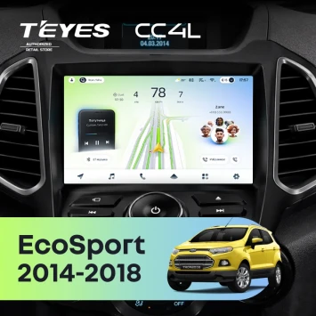 Штатная магнитола Teyes CC4L 6/64 с DTS Ford EcoSport (2014-2018) F2