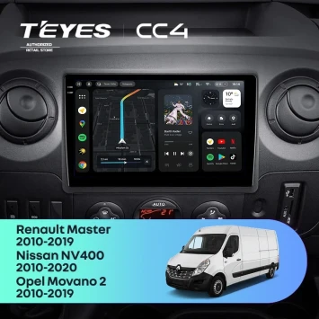 Штатная магнитола Teyes CC4 8/128 Renault Master (2010-2019) F2