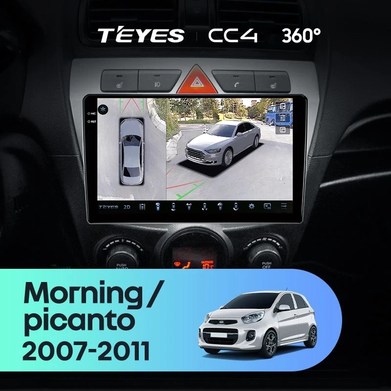 Штатная магнитола Teyes CC4 360 6/64 Kia Picanto (2007-2011)