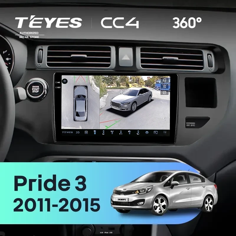 Штатная магнитола Teyes CC4 360 8/128 Kia Pride 3 (2011-2015)