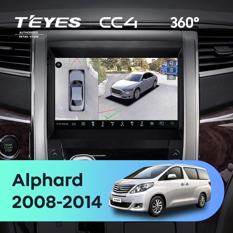 Штатная магнитола Teyes CC4 360 8/128 Toyota Alphard H20 (2008-2014)