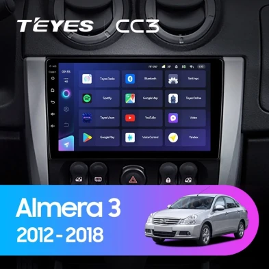 Штатная магнитола Teyes CC3 4/32 Nissan Almera 3 G15 (2012-2018) F1
