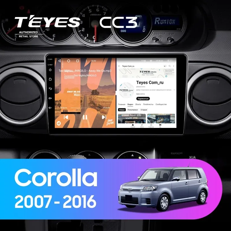 Штатная магнитола Teyes CC3 4/32 Toyota Corolla Rumion E150 (2007-2016)