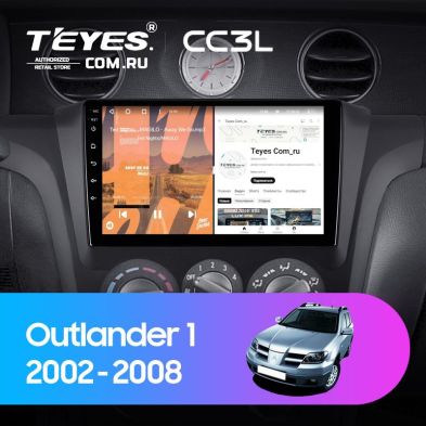 Штатная магнитола Teyes CC3L 4/32 Mitsubishi Outlander 1 (2002-2008) F1