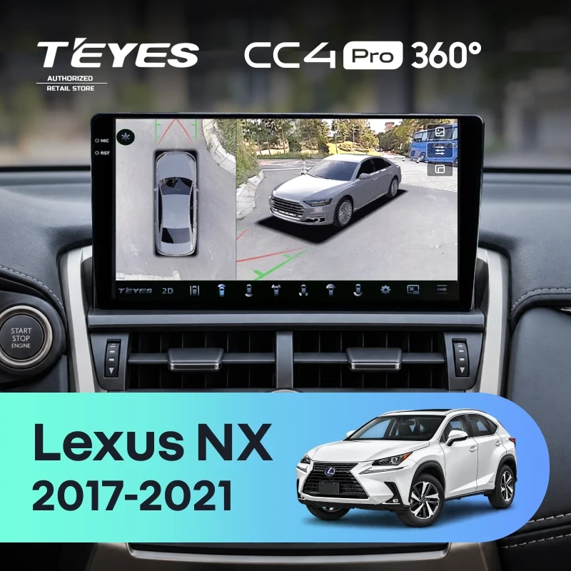 Штатная магнитола Teyes CC4 Pro 360 8/128 Lexus NX (2017-2021) F1