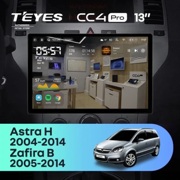 Штатная магнитола Teyes CC4 Pro 8/128 Opel Zafira B (2005-2014) F3 (0din) (13")