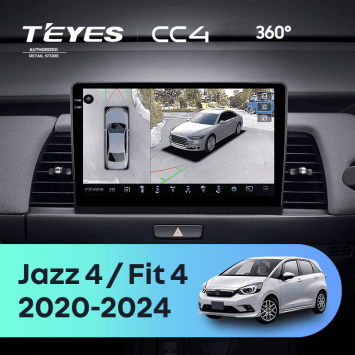 Штатная магнитола Teyes CC4 360 6/64 Honda Fit 4 (2020-2024) Тип-B Правый руль