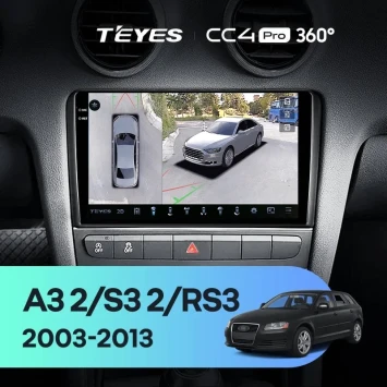 Штатная магнитола Teyes CC4 Pro 360 8/128 Audi S3 2 (2006-2012)
