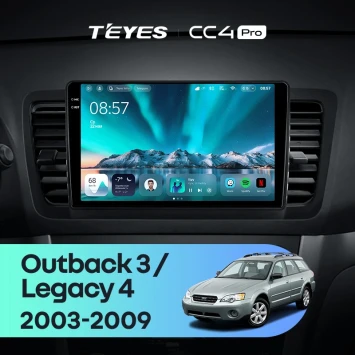 Штатная магнитола Teyes CC4 Pro 8/128 Subaru Legacy 4 (2003-2009)