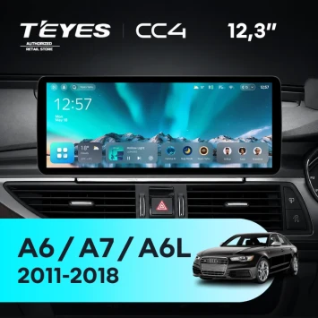 Штатная магнитола Teyes CC4 12.3" 6/64 Audi A7 4G (RMC System) (2011-2018) Правый руль